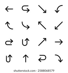 Arrows icon set vector illustration