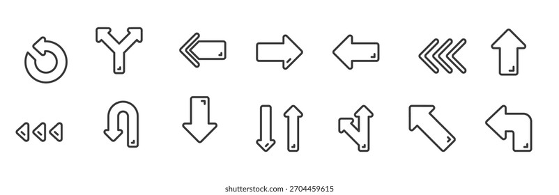Arrows icon set. Vector illustration