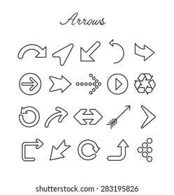 Arrows Icon Set. vector Illustration