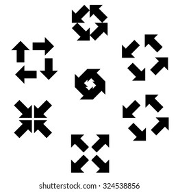 Arrows icon set. Vector illustration