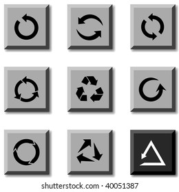 Conjunto de iconos Flechas. Ilustración vectorial.