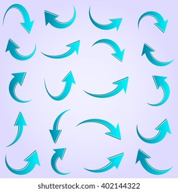 Arrows Icon Set - Vector Illustration