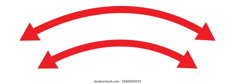 Arrows icon set. Vector set of trendy long arrows left and Right and right in flat style. Replaceable vector design. Vector Illustration .