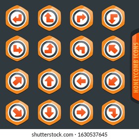 Arrows icon set for web sites and user interface