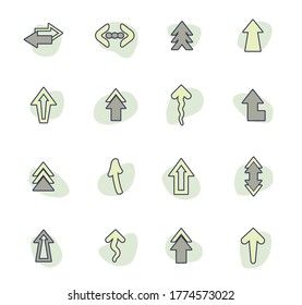 Arrows icon set for web sites and user interface