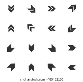 Arrows icon set for web sites and user interface