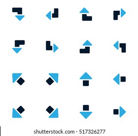 Arrows icon set for web sites and user interface