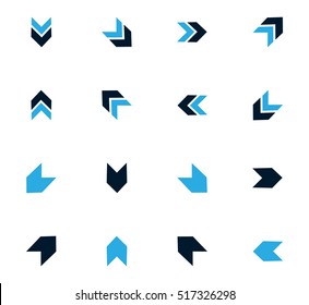 Arrows icon set for web sites and user interface