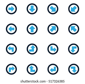 Arrows icon set for web sites and user interface