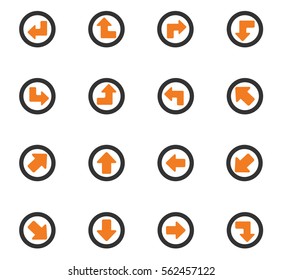 Arrows icon set for web sites and user interface