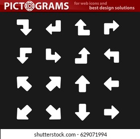 Arrows icon set for web sites and user interface