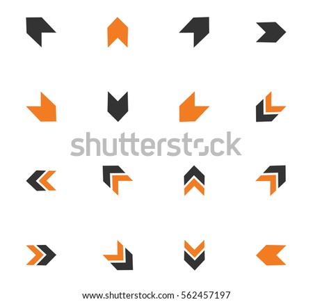 Arrows icon set for web sites and user interface