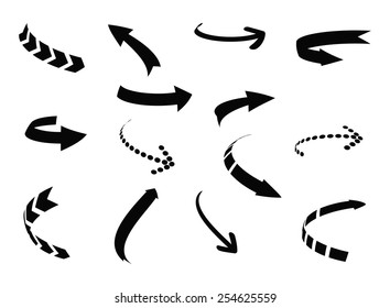 Arrows icon set.Vector illustration.