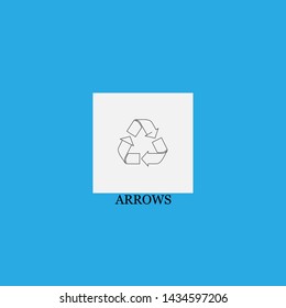 arrows icon sign signifier vector