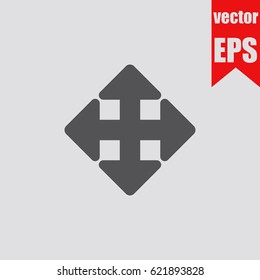 Arrows icon sign symbol isolated in flat style.Vector illustration.