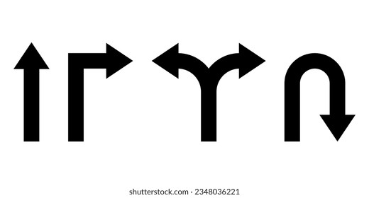 Arrows icon symbol set simple design
