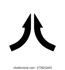 arrows icon symbol vector on white background