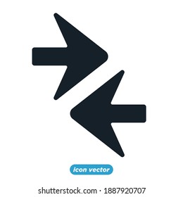 Arrows icon template color editable. Arrows symbol vector illustration for graphic and web design.