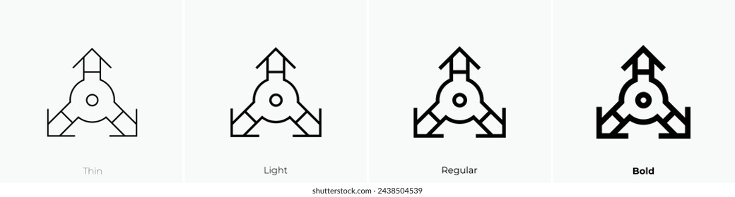 arrows icon. Thin, Light Regular And Bold style design isolated on white background