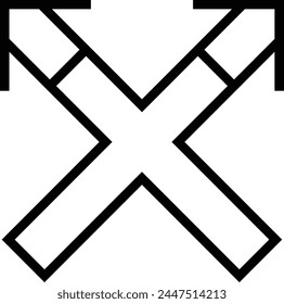 arrows icon. Thin linear style design isolated on white background