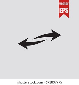 Arrows icon in trendy isolated on grey background.Vector illustration.
