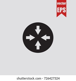 Arrows icon in trendy isolated on grey background.Vector illustration.