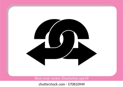 Arrows icon vector.