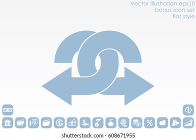 Arrows icon vector.