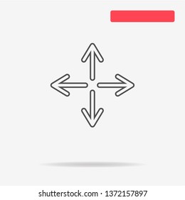 Arrows icon. Vector concept illustration for design.