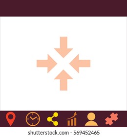 Arrows  icon. Vector design. 