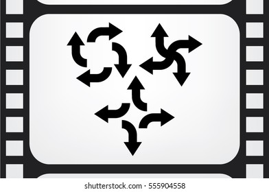 arrows icon vector illustration.