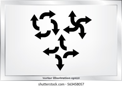 arrows icon vector illustration