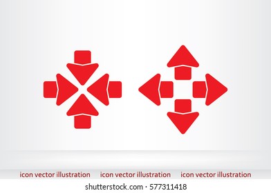 Arrows icon vector illustration.