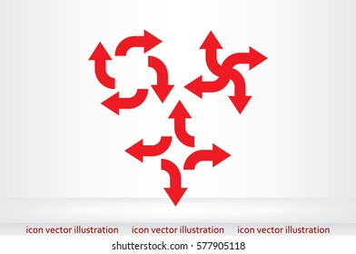 arrows icon vector illustration 