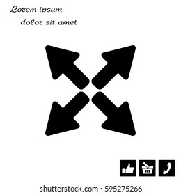 arrows icon. vector illustration