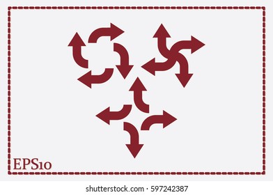 arrows icon vector illustration.