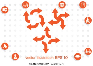 arrows icon vector illustration.
