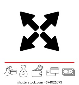 arrows icon. vector illustration
