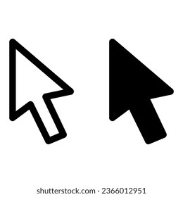 Arrows icon vector illustration. Computer cursors. Point and aim.