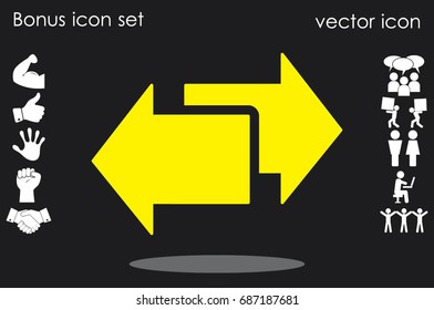 arrows icon vector illustration eps10.