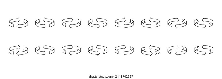 Icono de flechas. Ilustración vectorial sobre fondo blanco.