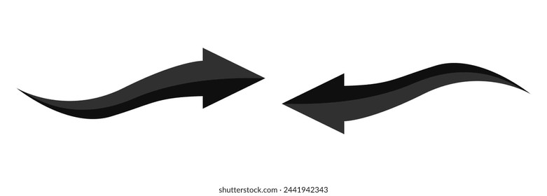 Icono de flechas. Ilustración vectorial sobre fondo blanco.