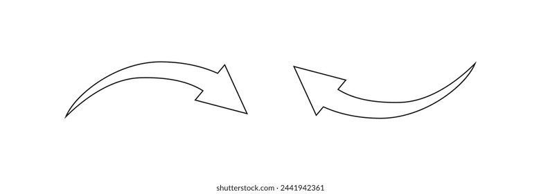 Pfeilsymbol. Vektorgrafik auf weißem Hintergrund.