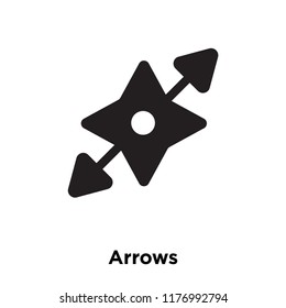 Arrows icon vector isolated on white background, logo concept of Arrows sign on transparent background, filled black symbol