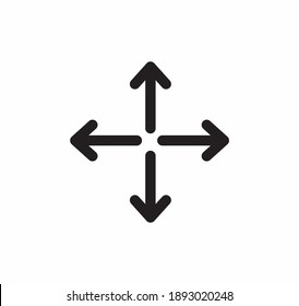 Arrows icon vector on white background