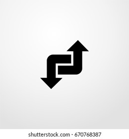 arrows icon. vector sign symbol on white background