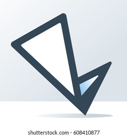 Arrows icon volume style. Vector design elements EPS8
