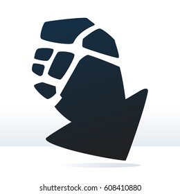 Arrows icon volume style. Vector design elements EPS8