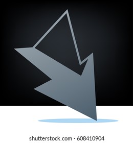 Arrows icon volume style. Vector design elements EPS8