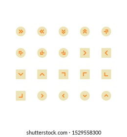 Arrows icons in for any purposes. Perfect for website mobile app presentation and any other projects.